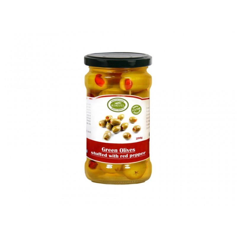Zelené olivy plněné paprikou 290 g