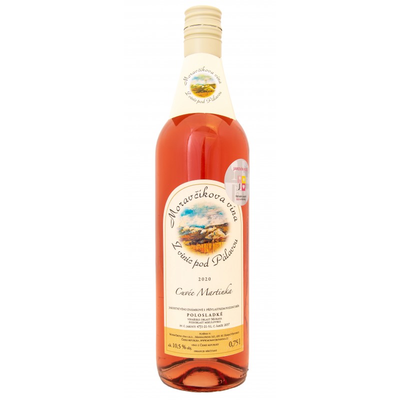 Cuvée Martinka 2021, rosé polosladké, Moravčíkova vína